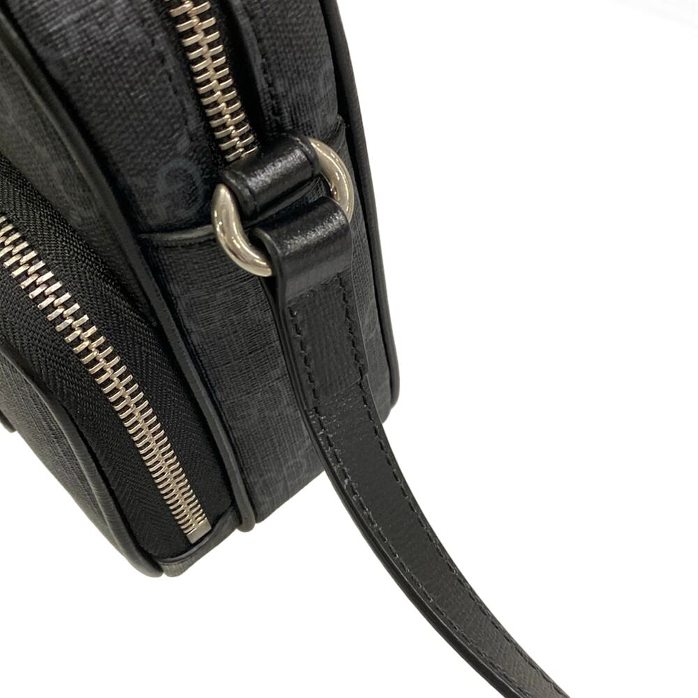 Gucci GG Plus GG Supreme/Interlocking G Shoulder Bag 672952 Black Dark Gray PVC - Picture 11 of 15